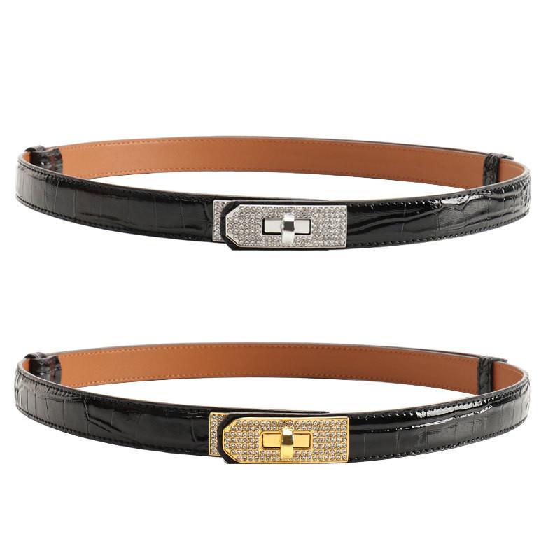 Belt Alloy Lock For Women With Water Drilling Design Suitable Office Gift Wear