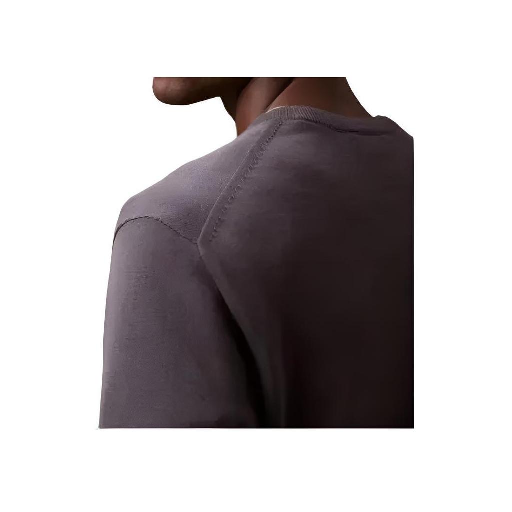 Calvin Klein Minimalist Comfortable Versatile Logo Sweater Men sweater Ebony 40EM300-410