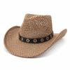 Hot Eaves Western Cowboy Straw Hat Classic Accessories Fashion Straw Hat Sunscreen Shade Straw Hat