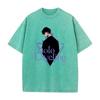 Anime Solo Leveling Sung JinWoo Graphic Print T Shirt Men Vintage Washed Tshirts Manga Cotton Tee Harajuku Male Casual T-shirt