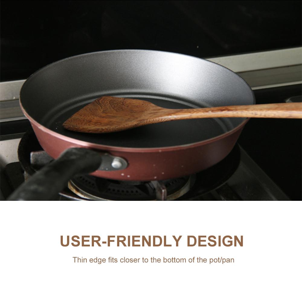Wenge Turner Spatula Nonstick Heat Natural Wooden Cooking Utensil Kitchen Spatula Work with Wok Pan Non-stick Cookware for Stir Frying