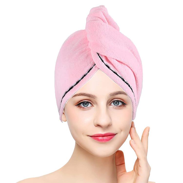 Thickened Dry Hair Cap Super Absorbent Quick Drying Shower Cap Towel Women's Minimalist Headscarf Household Bathroom Supplies