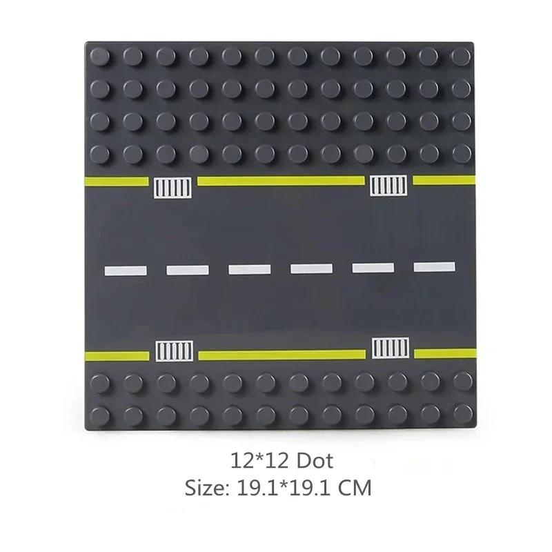 Big Building Blocks Compatible Large Bricks Road Plate Car Parking Pole Fuel Station City Traffic Kids Educational Creative Toys