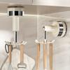 1/2 Stück Küche Küchenutensilien Haken Saugbecher Installation Stanzfreie Wandhaken für Pfannenwender Löffel Organizer Küchenutensilien Hänger