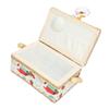 Sewing Basket Polyester Fabric Sewing Supplies Organizer with Removable Plastic Tray for Needle Thread Scissors