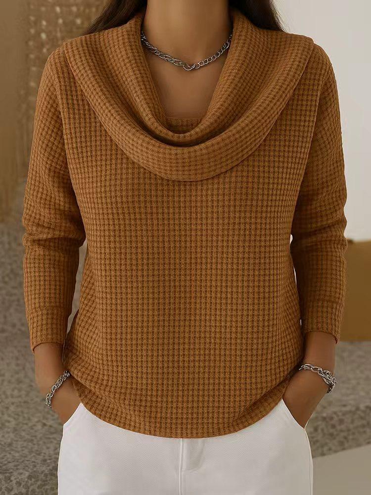 Solid Color Casual Loose T-shirts For Woman Vintage Women's Oversized T-shirt Long Sleeve Tees Fashion Female Tops