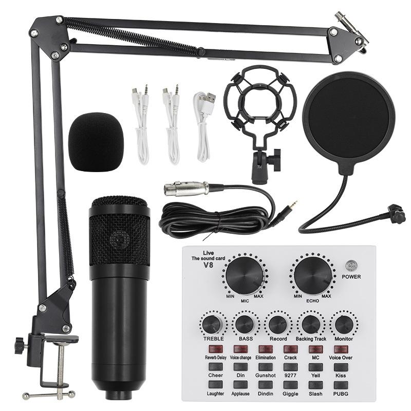 Freeboss Bluetooth Computer Record Sound Card USB Record 6 Channel Digital Effects Audio Mixer for Mobile Phone Computer PC