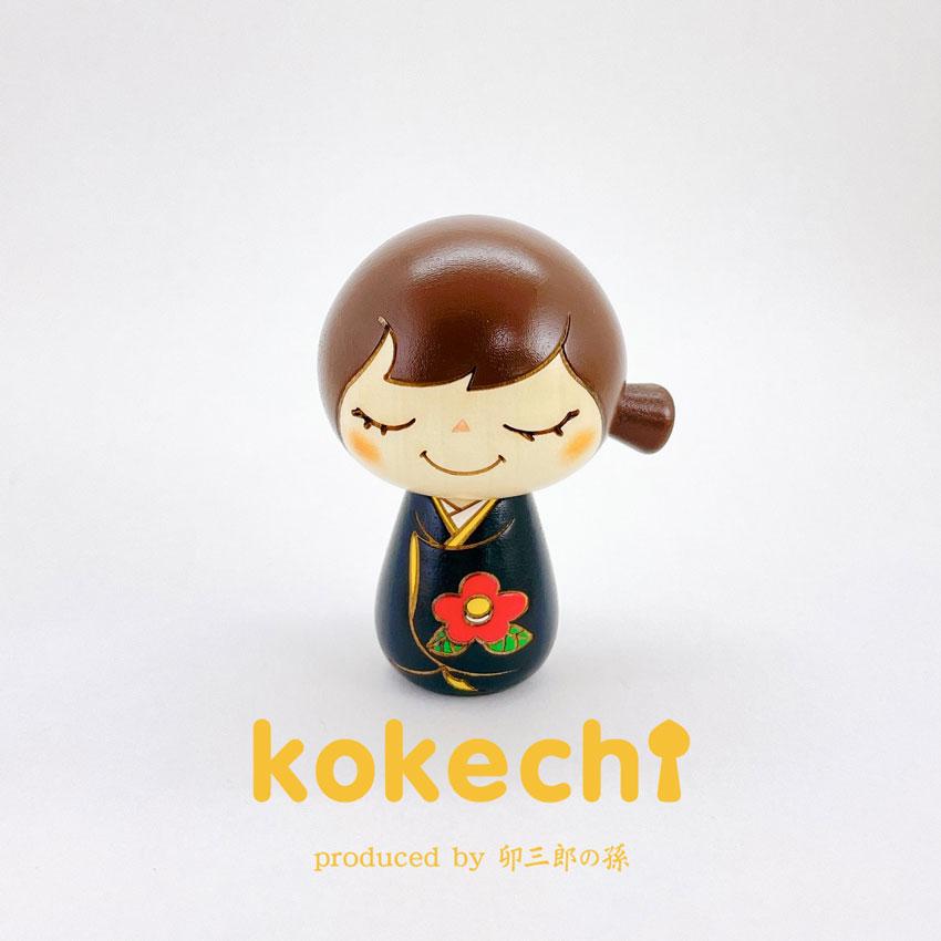 Tsubaki Kokeshi Giapponese Regalo Presente Ornamento Carino Stile Giapponese Tempo a Casa Augurio Soggiorno Curativo Interno Realizzato in Legno Artigianato Tradizionale Giapponese