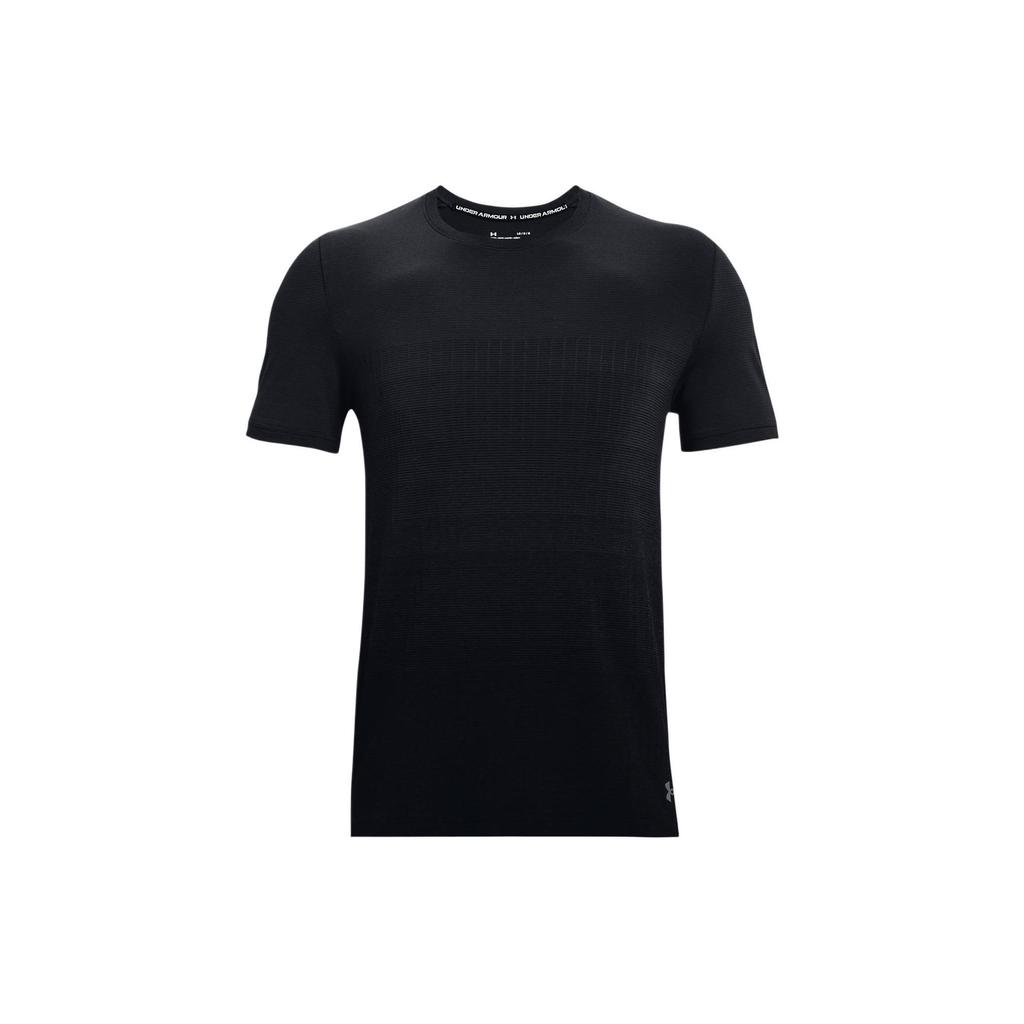 Under Armour Solid Color Crew Neck Pullover T-Shirt Men tops Black 1370442-001