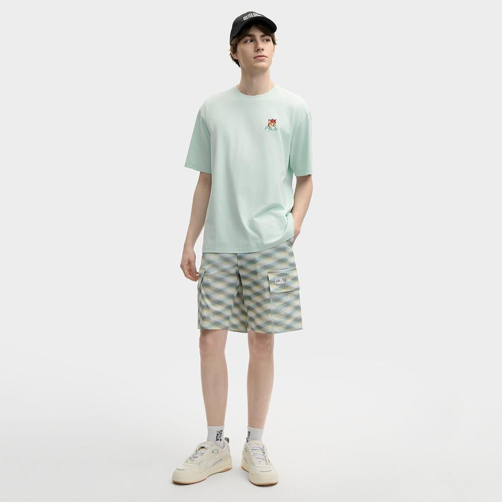Fila X Maison Kitsune Little Fox T Shirt Unisex Light Verdant Green F11U529101F-LG