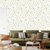Watercolor Meadow Flowers and Leaves Wallpaper for Living Room and Bedroom 50x1000