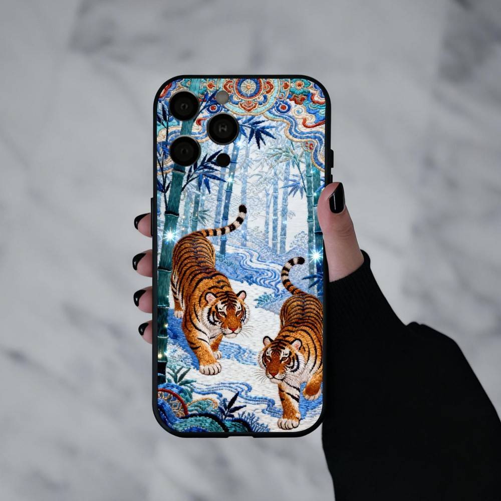

T-tiger P-poster Phone Case For iPhone 17pro,16,15,14,13,12,11 Plus,Pro Max,XS,Soft Silicone Black Cover iPhone13PROMAX