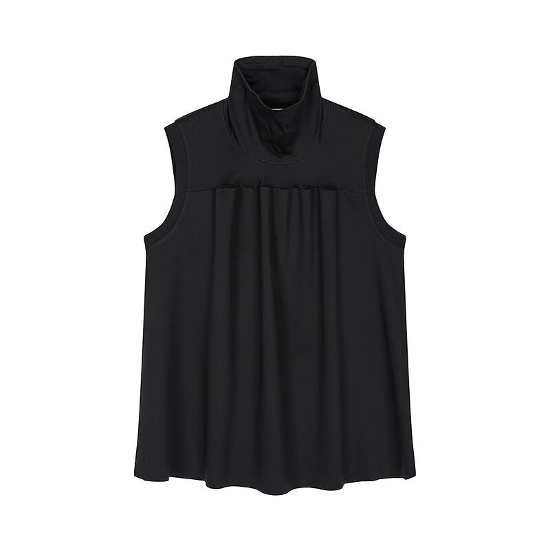 LESS 2026 Spring High-Neck Loose Sleeveless T-Shirt