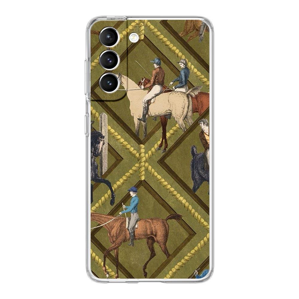 Phone Case For Samsung Galaxy S25 S24 S23 FE S22 Ultra S20 S21 5G S10 Plus S10E Soft Clear Cover Competition Equestrian Horse