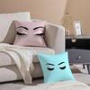 Beauty Makeup Eyelash Art Cushion Cover Pillowcase Short Plush Invisible Zipper Room Sofa Cushion Cover