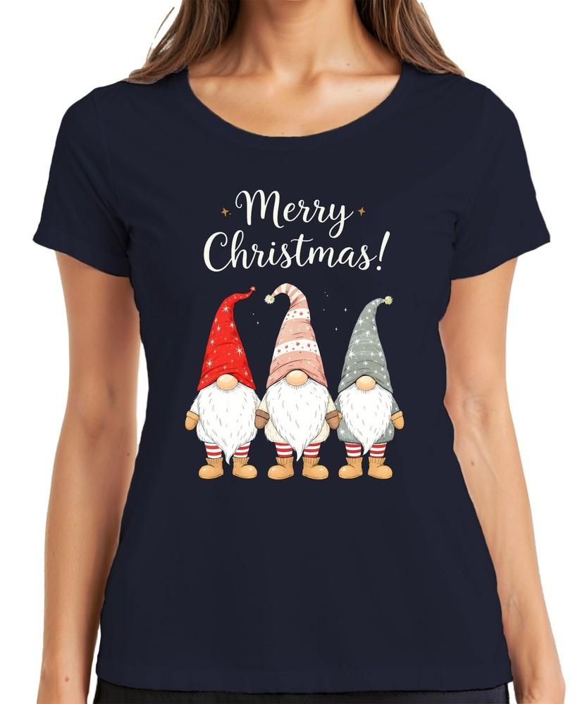 Merry Christmas Christmas Elf Gnome Cute Xmas Ladies TShirt S