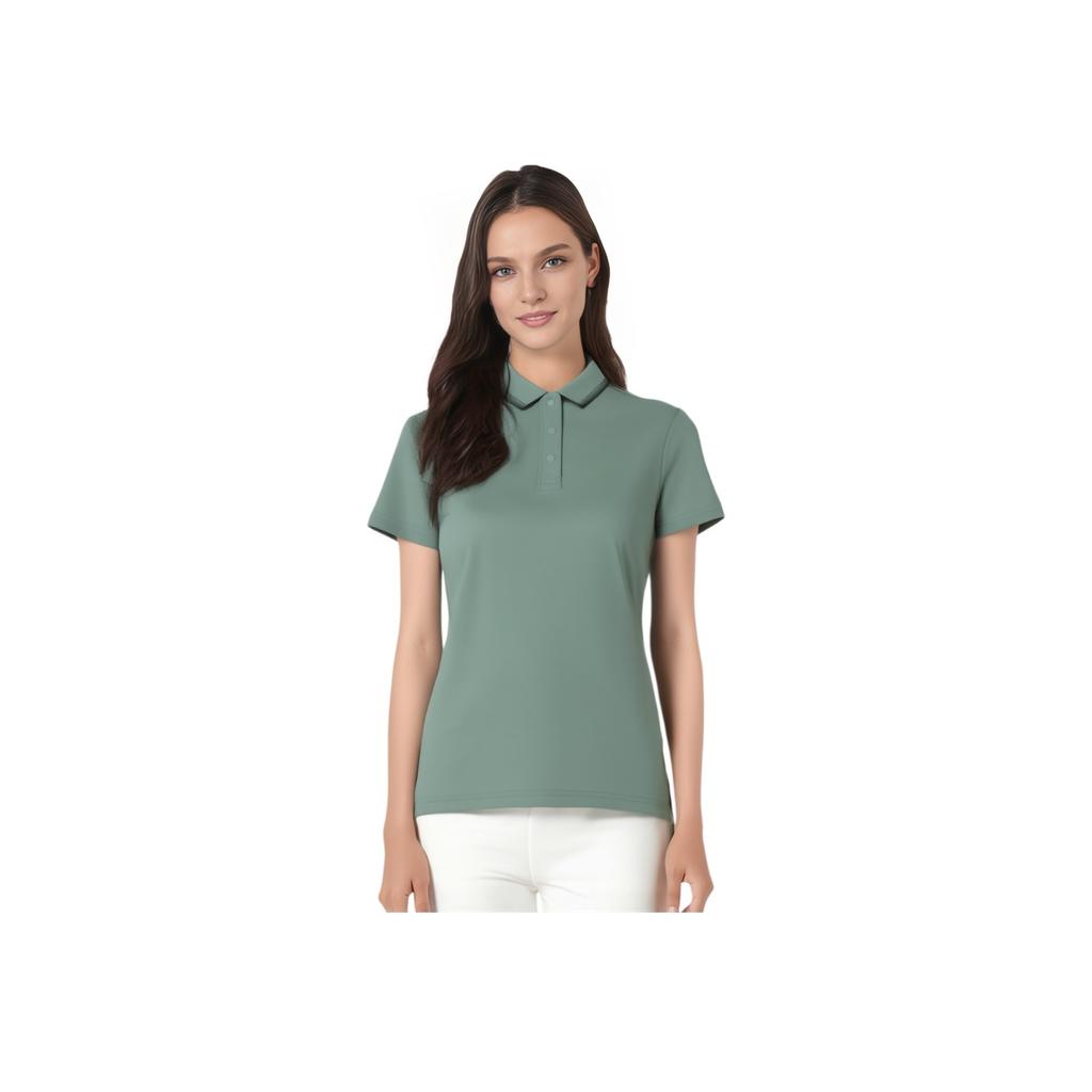 Li Ning Group Purchase Series Solid Color Breathable Versatile Casual Sports Polo Shirt Women tops Qianshan-Cui APLU192-11