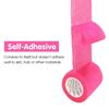 COMOmed 6 Rolls of Self-Adhesive Pink Bandages, 5cm X 4.5m, Elastic Bandages, Non-Woven Sports Tape, Athletic Bandages, Wrap Bandages
