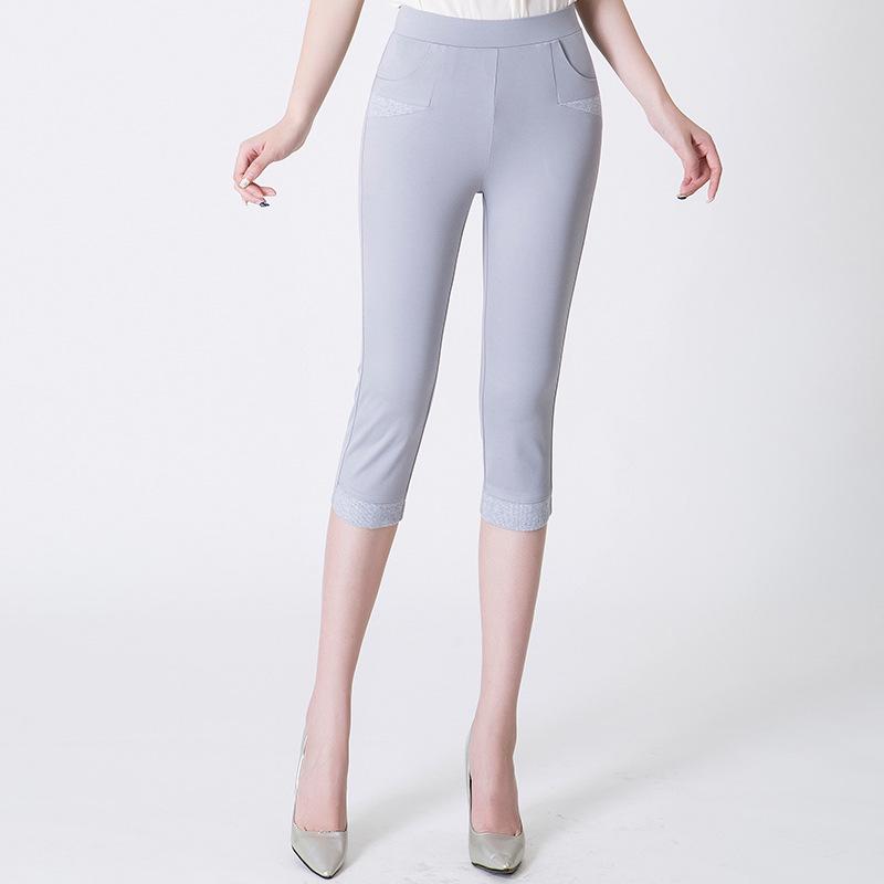 

нет. 11 Летние повседневные узкие леггинсы миди L серый