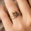 Elegant Adjustable Cuff Bracelet Metal Finger Ring Gift Sewing Machine Bracelet Wedding