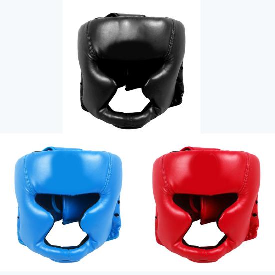 Zesílený chránič hlavy pro boxerský trénink, ochranná helma na obličej, pokrývka hlavy