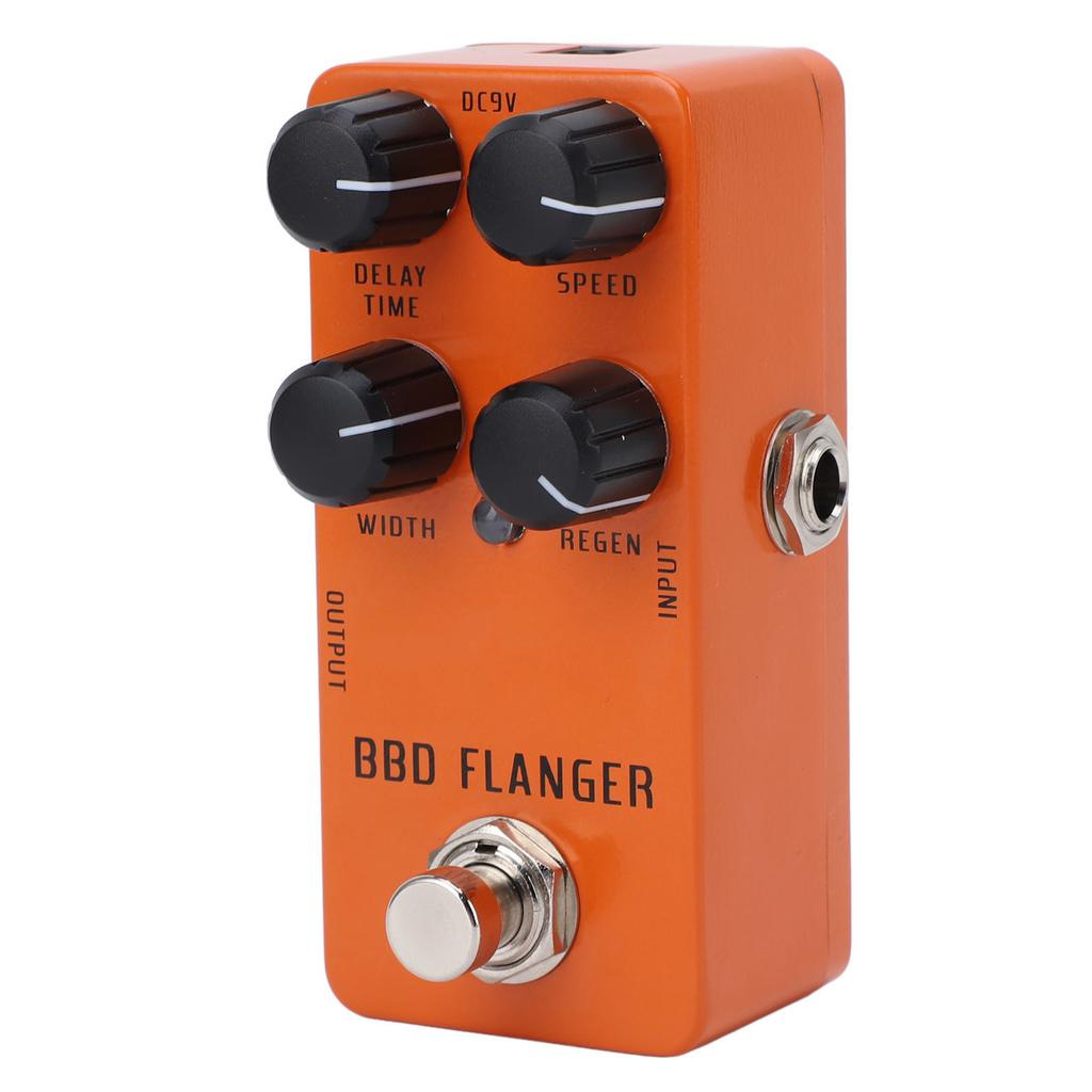 Analog Flanger Pedal Mini Portable for Electric Guitar Bass with True Bypass DC9V