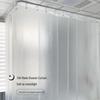 LIEI PEVA Mildew-Proof Punch-Free Shower Curtain Set