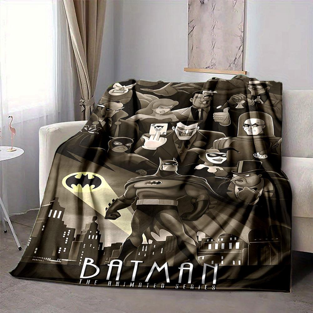1pc Batman Blanket Lightweight Flannel Throw For Sofa, Bed, Travel, Livingroom, Office, Couch, Chair, And Bed