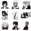 70Pcs Black White Anime Tokyo Ghoul Stickers Kaneki Ken Cartoon Sticker Water Bottle Phone Notebook Cool Decals Decoration