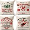 New Christmas Tree Printed Pillowcase Home Cushion Cover Christmas Decoration Sofa Pillowcase