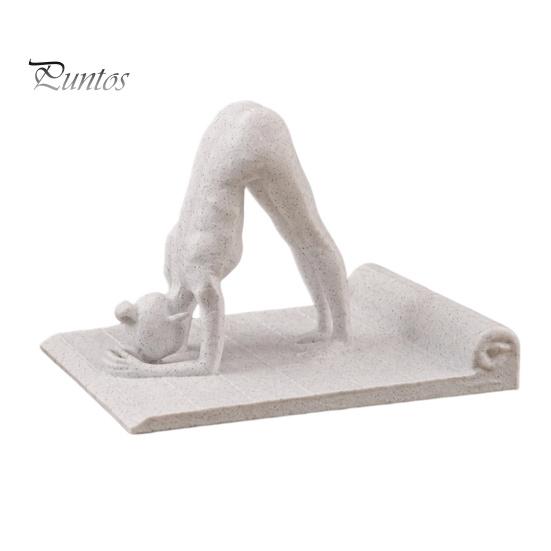 Yoga Pose Decoration 3D Printed Figurine, Universal Mobile Phone Holder Home Decor Stand Stand, Desktop Ornament for Office