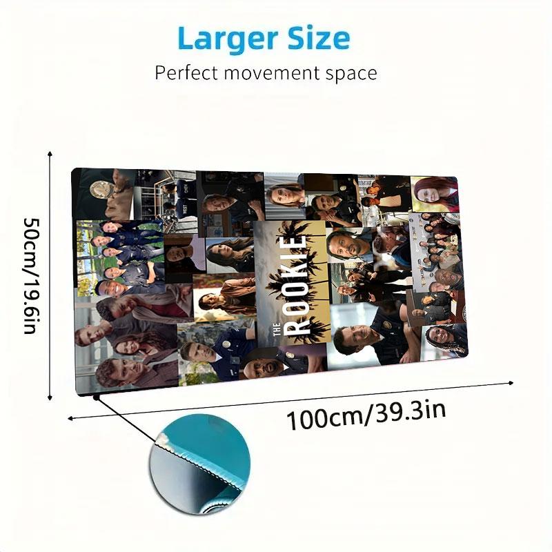Noob Old Man Mouse Pad, Large Gaming Desk Mat, Non-slip XXL Mousepad for Laptop & Tablet, Mini PC Playmat with Stitched Edges