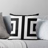 Black Greek Stripes Throw Cushions & Pillows Without Core