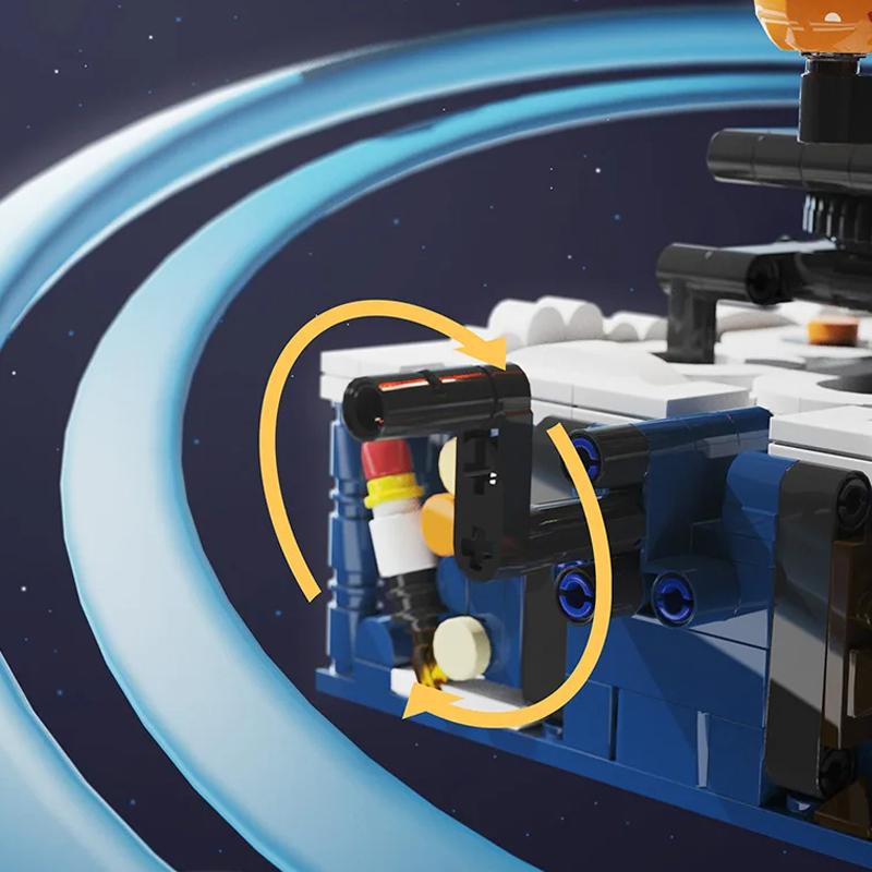Rotating Solar System Assembling Building Blocks Space Search Series with Bricks Creative Gift Kids Toys