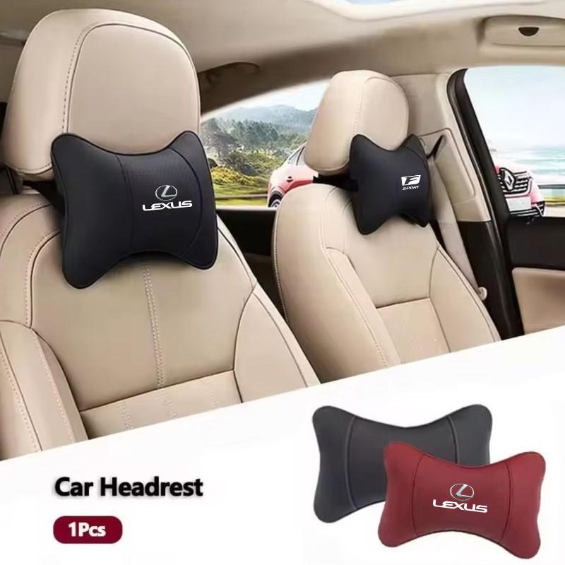 Car Leather Headrest Seat Head Support Neck Pillow For Lexus F SPORT IS250 IS200 CT200h GS300 LS430 RX450h LX570 IS300 ES300h KN8