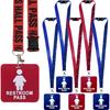 GIFTEXPRESS 6pc Hall Pass Lanyards and School Passes Boys and Girl Bathroom Passes