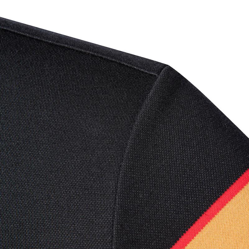 MONTAGUT Men's Striped Long-Sleeve Embroidered Sweatshirt