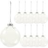 10pcs 8CM Christmas Transparent Balls Hollow DIY Plastic Fillable Bauble Xmas Tree Hanging Ornaments Home Party Gifts Box Decor