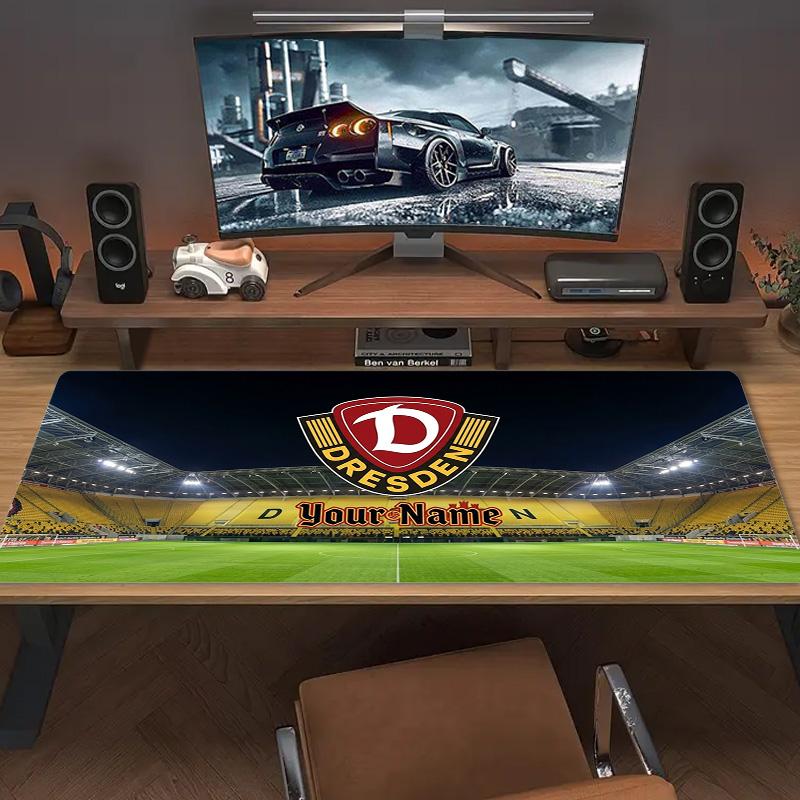 Dynamo Dresden Custom Name Large Size Mouse Pad Large Gaming Table Cushion Non-slip Laptop Tablet Big Mousepad XXL Mat Mini PC Playmat With Lock Edge