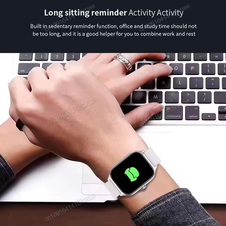 Sports Smart Watch 1.85" HD Full Touch Screen Fitness Watches Tracker Electronics Bluetooth Call Smartwatch Men Women Gift