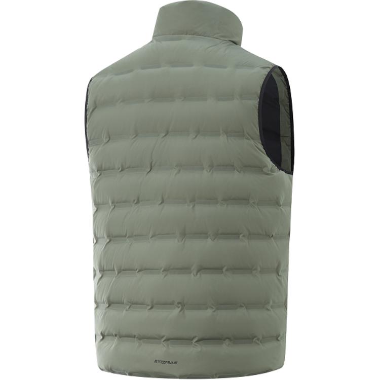 Li Ning Hot Pot Down Jacket Series Water-Resistant Casual Versatile Cold-Resistant Comfortable Solid Color Stand Collar Down Vest Winter AMRU041-3