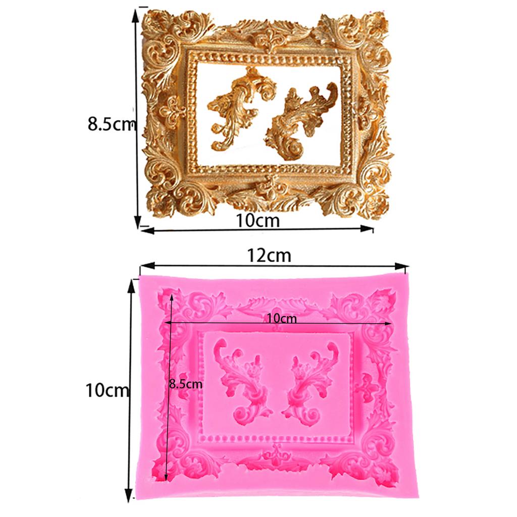 Big Square Frame Silicone Mold Fondant Cake Decorating Tool Sugarcraft Chocolate Gumpaste Mold Baking Tools