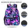 Demon Slayer Anime Rucksack Neon Print Tanjirou Zenitsu School Tote Roomy Casual Trip Rucksack Mochilas Great for Daily Activities