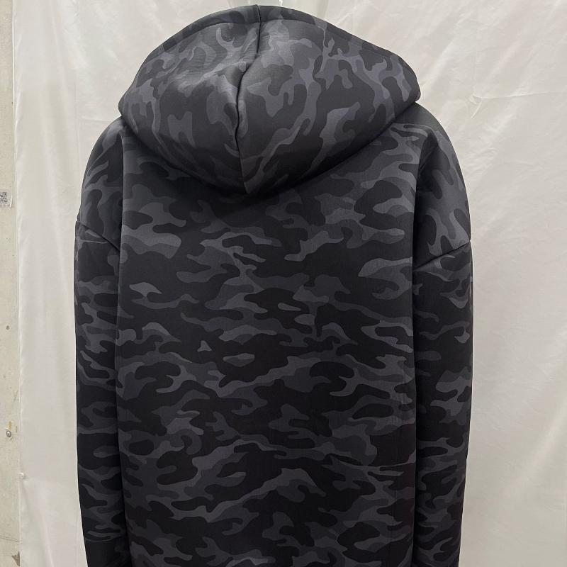 Evropská a americká podzimní a zimní retro personalizovaná módní volná maskáčová mikina s kapucí pro muže a ženy