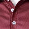100% Polyester Men Summer Short Sleeve Fashion Business Casual Short Sleeve Golf Polo Shirt Men Spell Color Sport Tops