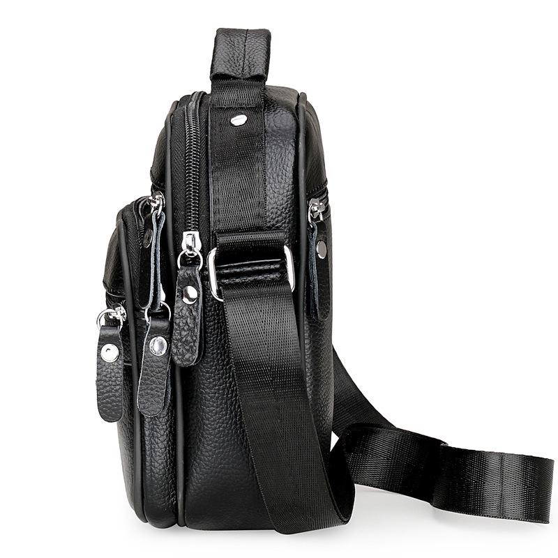Genuine Leather Men's Single Shoulder Bag - 2025 Fashion Crossbody with High-End Cowhide Feel