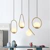 Nordic Gold Single Pendant Light for Bedroom, Bar, Café, or Shop