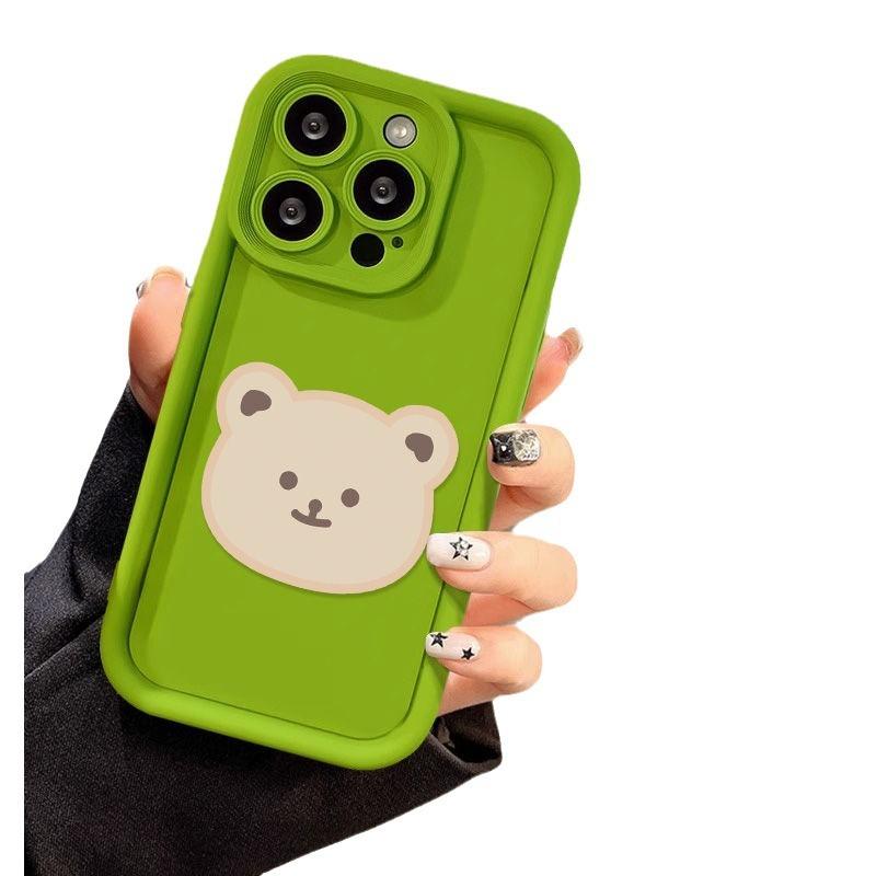 No collision bear is suitable for iPhone17promax Apple 14por mobile phone case 12/13 fine hole 15 anti-drop xs.