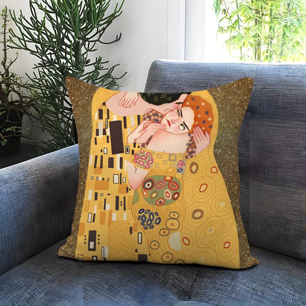 Popular GGustav Klimtied Cushion Cover Comfortable Reversible Pillow Cover Ideal for Car Sofa Bedroom Beyond