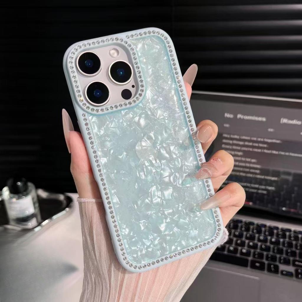 Diamond Texture Suitable for IPhone16pro Mobile Phone Case Acrylic Two-in-one Apple 15/14 Protective Case